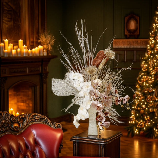 【プレミアムコレクション 造花・アーティフィシャルフラワーアレンジメント】shining butterfly