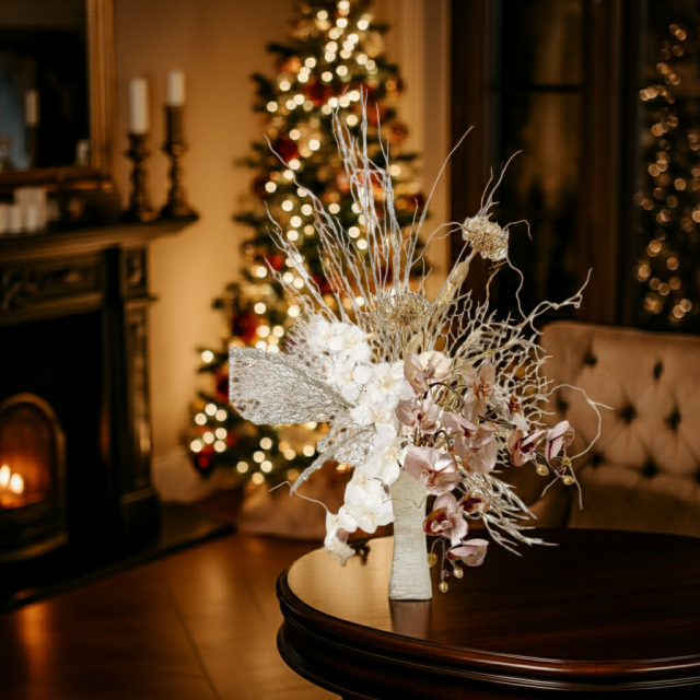 【プレミアムコレクション 造花・アーティフィシャルフラワーアレンジメント】shining butterfly