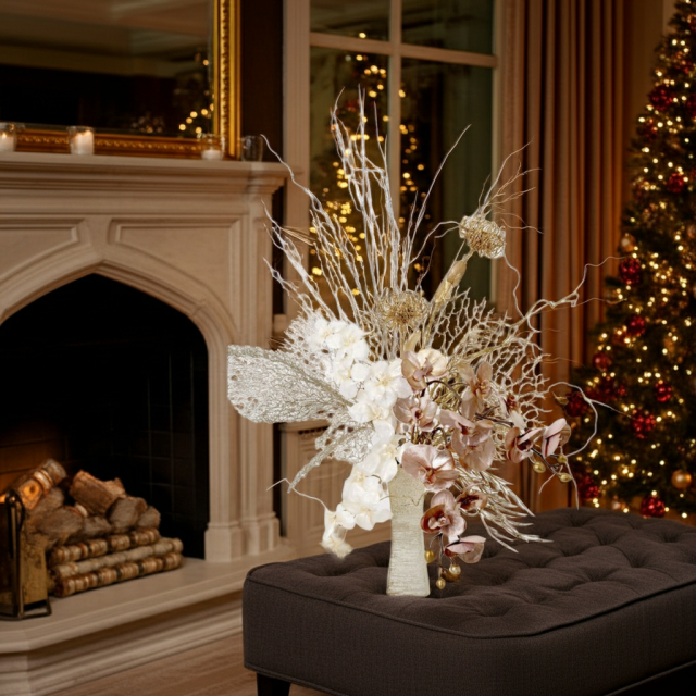 【プレミアムコレクション 造花・アーティフィシャルフラワーアレンジメント】shining butterfly