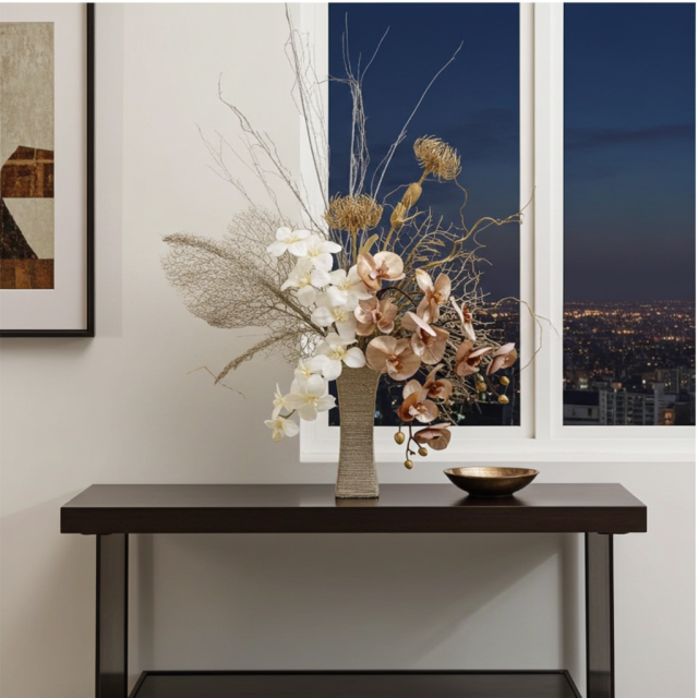 【プレミアムコレクション 造花・アーティフィシャルフラワーアレンジメント】shining butterfly