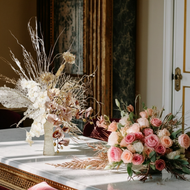 【プレミアムコレクション 造花・アーティフィシャルフラワーアレンジメント】shining butterfly