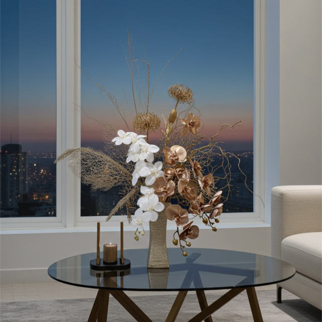 【プレミアムコレクション 造花・アーティフィシャルフラワーアレンジメント】shining butterfly