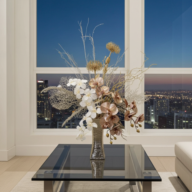 【プレミアムコレクション 造花・アーティフィシャルフラワーアレンジメント】shining butterfly