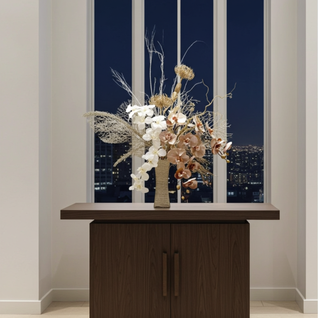 【プレミアムコレクション 造花・アーティフィシャルフラワーアレンジメント】shining butterfly