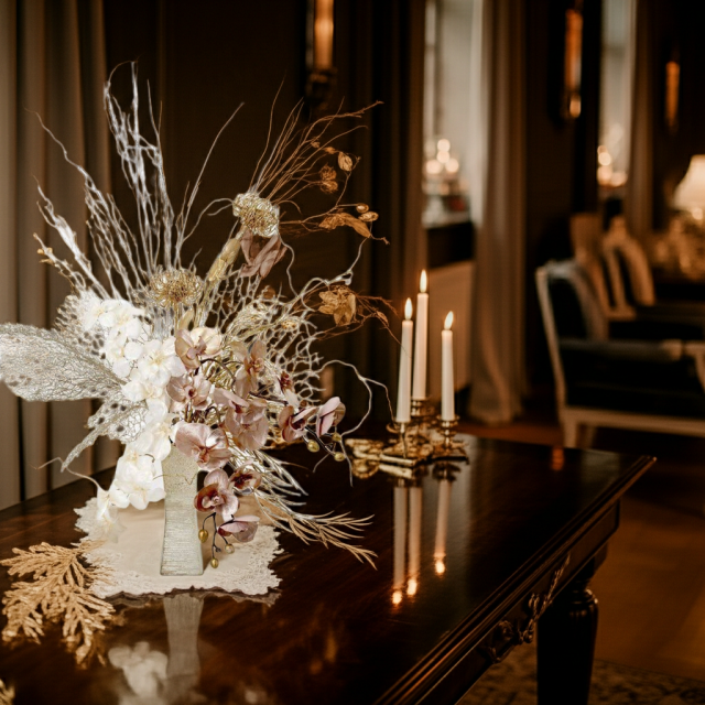 【プレミアムコレクション 造花・アーティフィシャルフラワーアレンジメント】shining butterfly