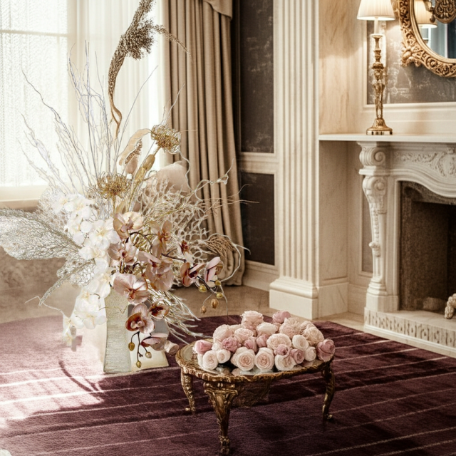 【プレミアムコレクション 造花・アーティフィシャルフラワーアレンジメント】shining butterfly