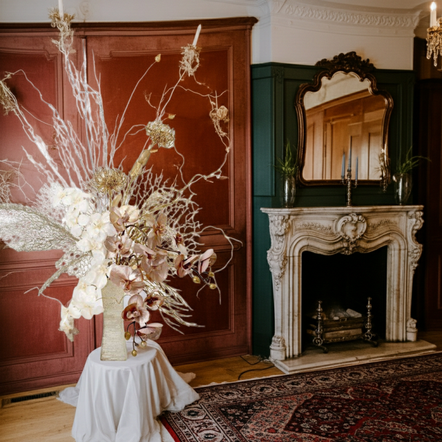 【プレミアムコレクション 造花・アーティフィシャルフラワーアレンジメント】shining butterfly