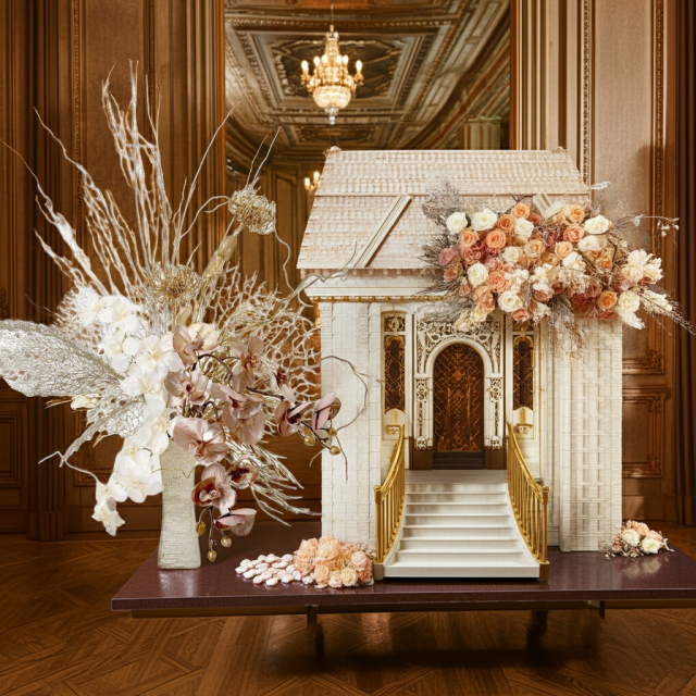 【プレミアムコレクション 造花・アーティフィシャルフラワーアレンジメント】shining butterfly