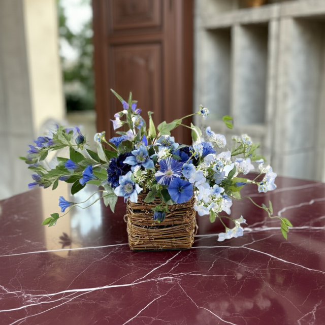 造花・アーティフィシャルフラワー・ジャパニーズモダン・カゴ