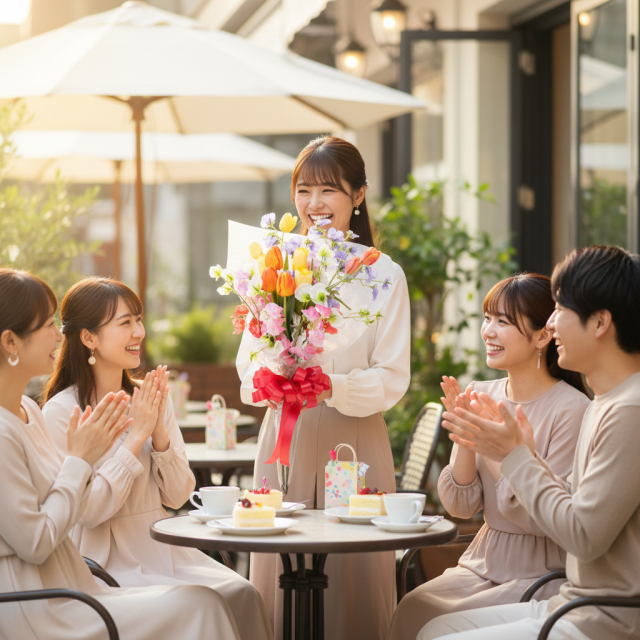 高級アーティフィシャルフラワー花束｜チューリップ＆スイートピーのミックスカラーブーケ（プロポーズ・お誕生日・卒業・退職）
