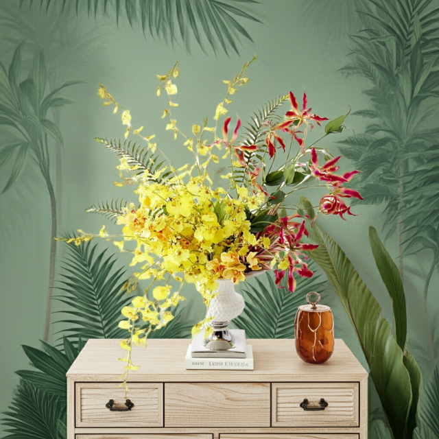 【アーティフィシャルフラワー・アートフラワー・造花アレンジメント】ブライト・カナリア