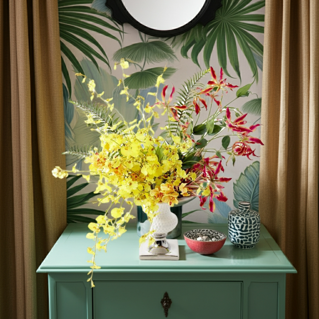 【アーティフィシャルフラワー・アートフラワー・造花アレンジメント】ブライト・カナリア