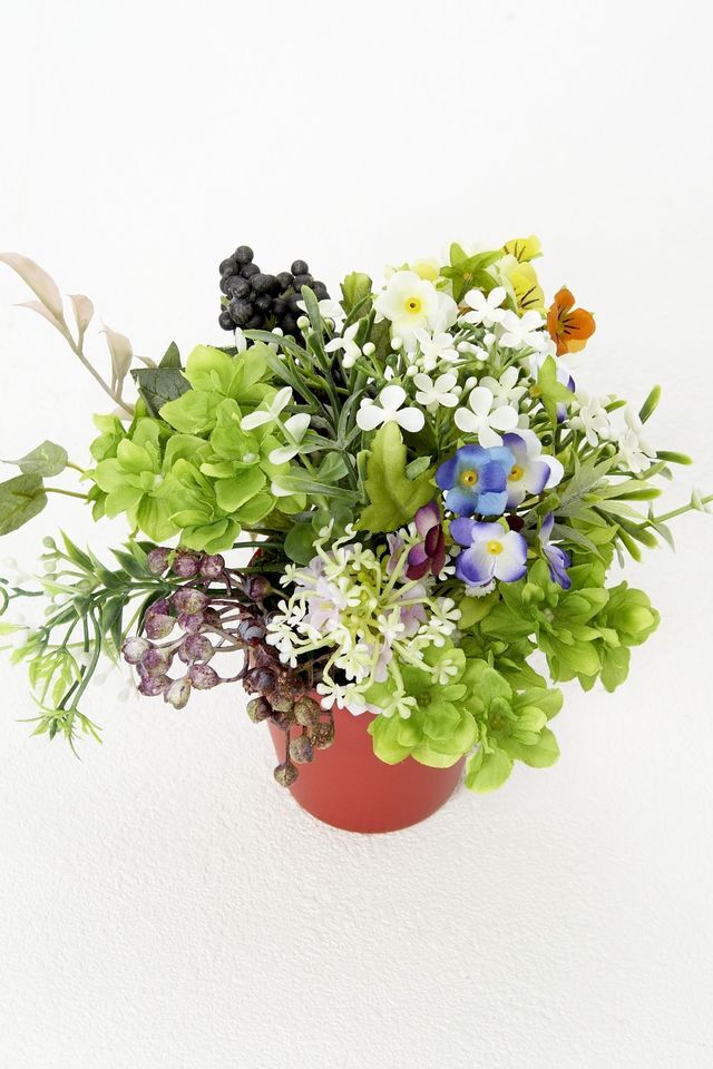【造花・アーティフィシャルフラワー・造花インテリア】Thank youポットアレンジーA