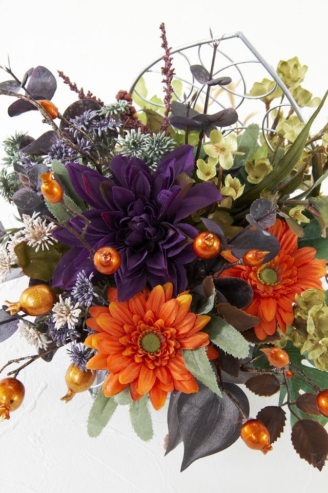 【造花アレンジメント・ワイヤーハート】オーチャード