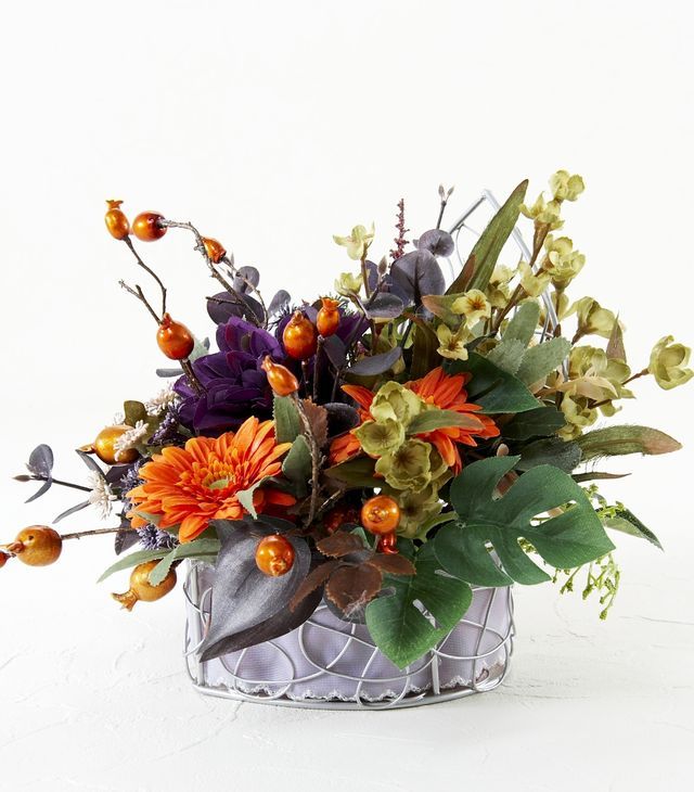 【造花アレンジメント・ワイヤーハート】オーチャード