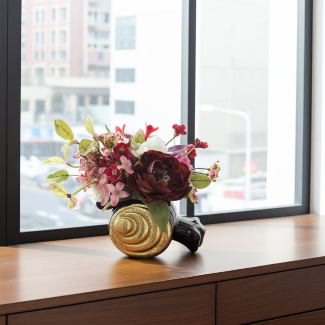 造花・和モダン・和風アレンジメント】鳳蝶＜アゲハ＞-Mサイズ 造花