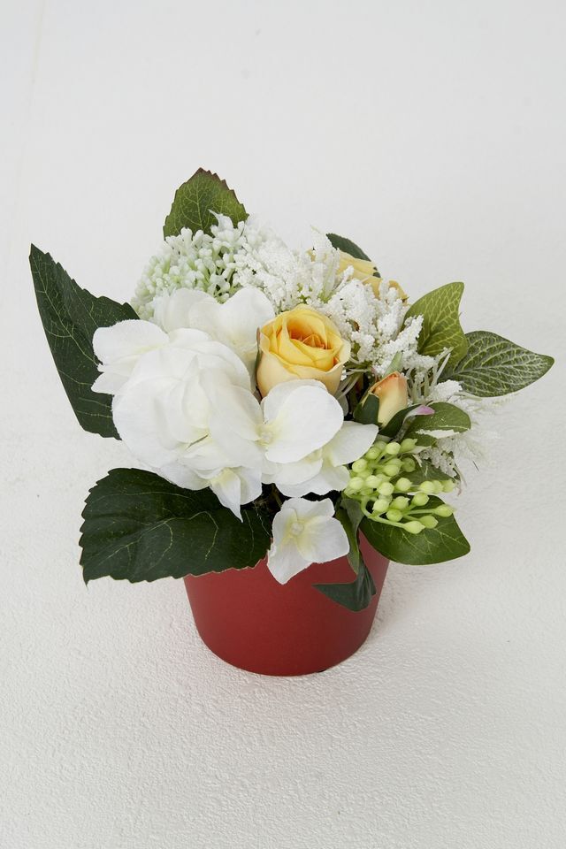 【造花・アーティフィシャルフラワー・造花インテリア】Thank youポットアレンジーD