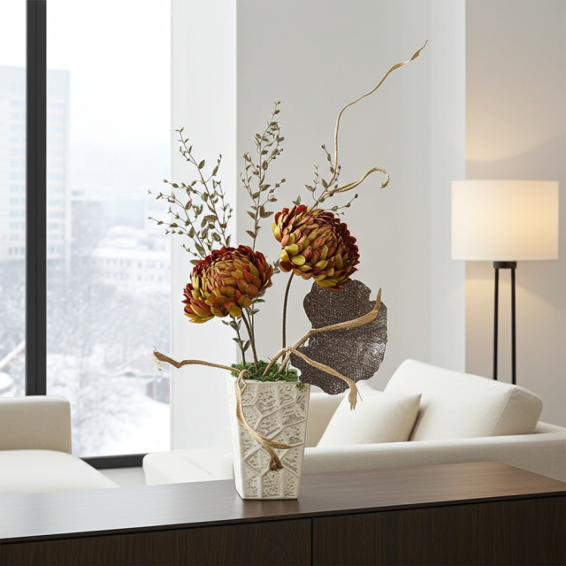 【造花インテリア・アートフラワー・アーティフィシャルフラワーアレンジメント】ヘルミナシオン