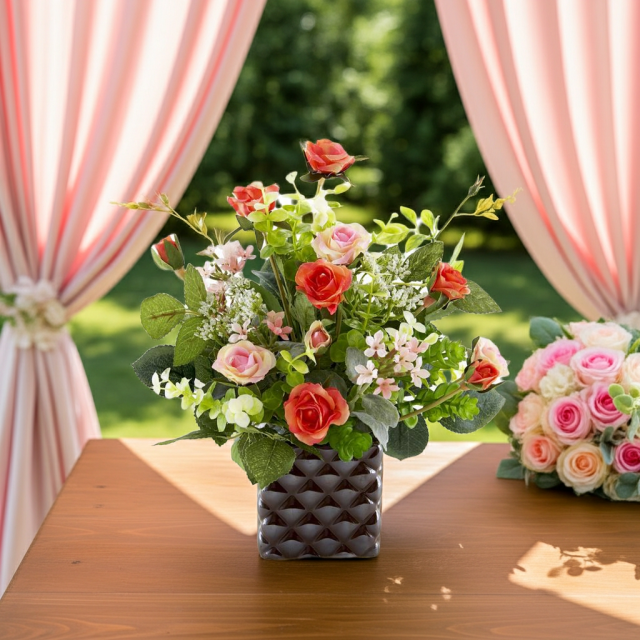 【アーティフィシャルフラワー・造花アレンジメント】ローズデリシャス