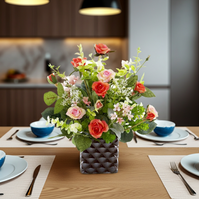 【アーティフィシャルフラワー・造花アレンジメント】ローズデリシャス