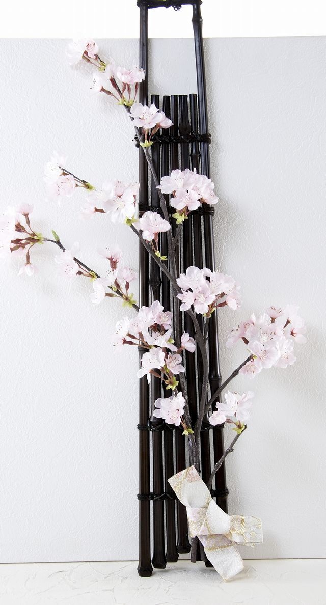 【和風壁掛け・造花 アーティフィシャルフラワー・ オリジナルハンギングアレンジ】里桜-りお-