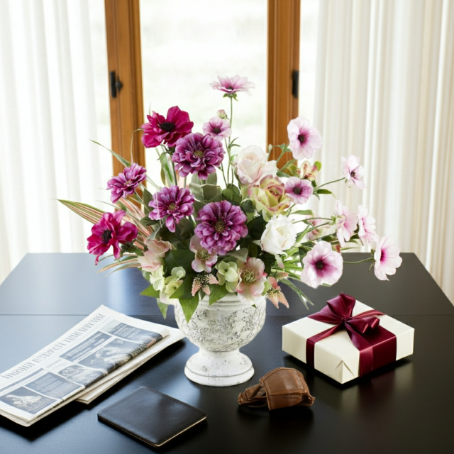 【アーティフィシャルフラワー・アートフラワー・造花アレンジメント】アモーレ・デ・レガーロ