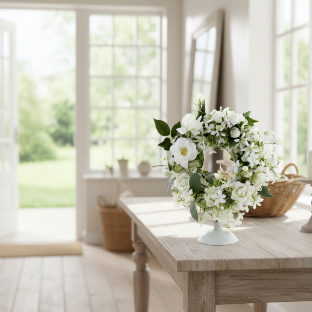 アーティフィシャルフラワー・造花・両面アレンジ】ローズガーデン