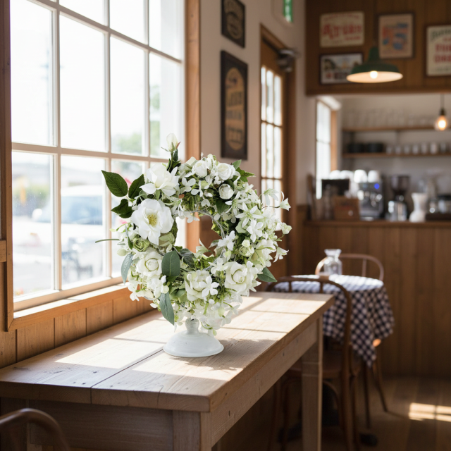 アーティフィシャルフラワー・造花・両面アレンジ】ローズガーデン