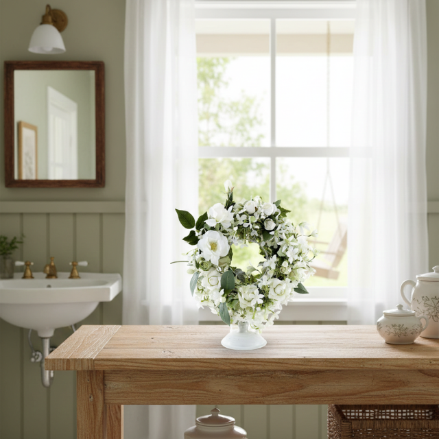 アーティフィシャルフラワー・造花・両面アレンジ】ローズガーデン