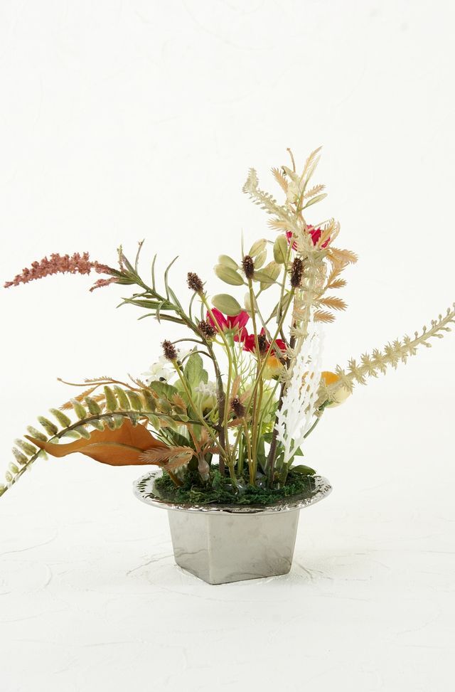 【造花インテリア・アートフラワー・アーティフィシャルフラワーアレンジメント】ミニコスモスのオータムアレンジ