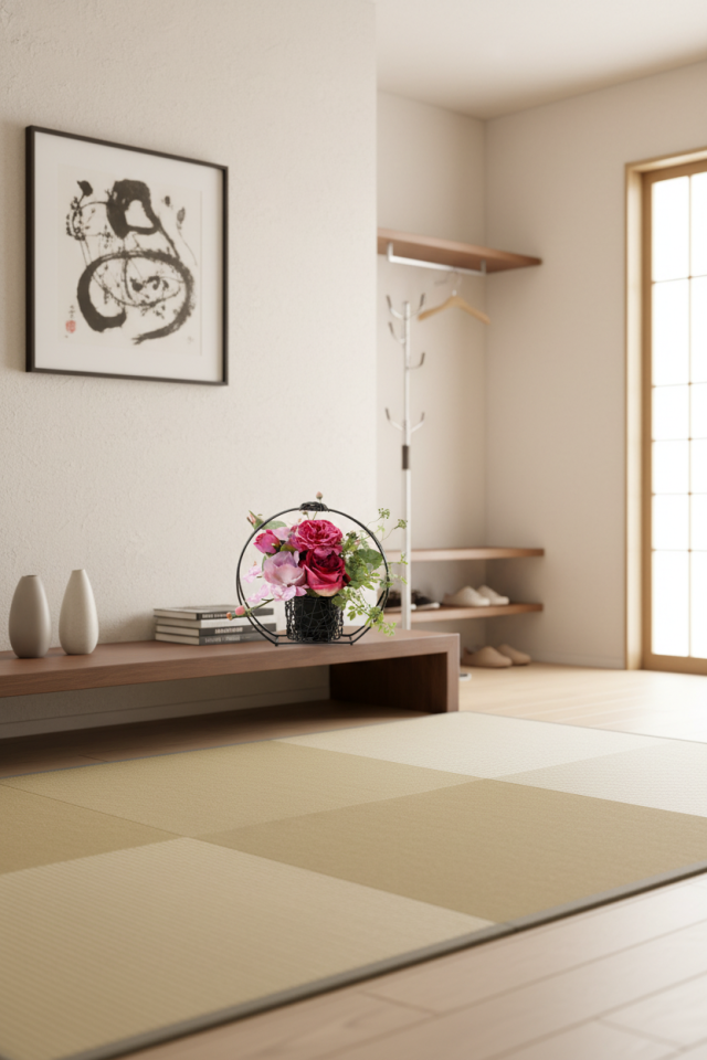 【アーティフィシャルフラワー・造花 和モダン・和風アレンジメント】ローズガーデンシリーズ｜Japanese style rose/薔薇
