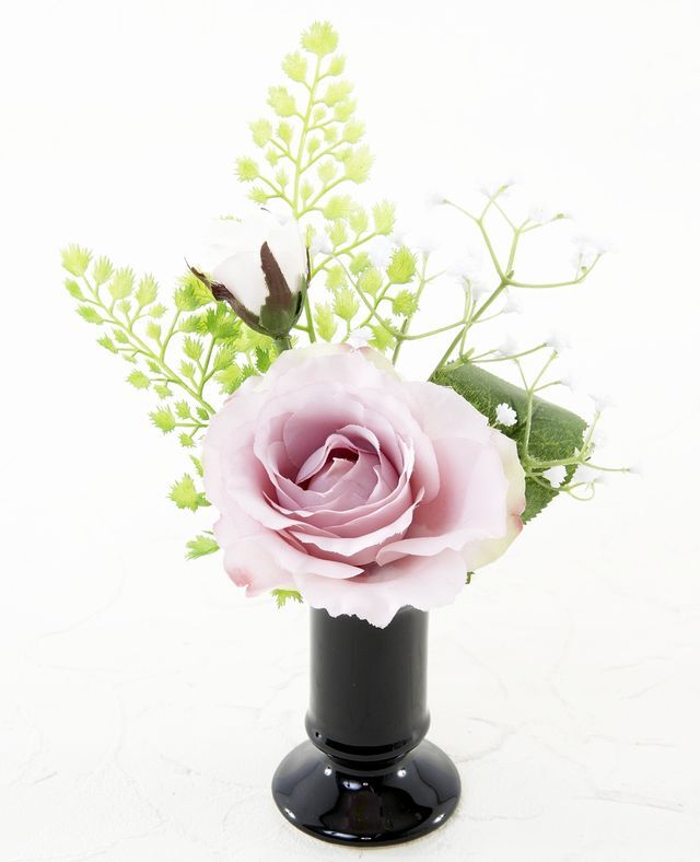【アーティフィシャルフラワー・造花 お仏壇向け ミニ供花・1束タイプ】ローズガーデンシリーズ｜small funeral rose−A
