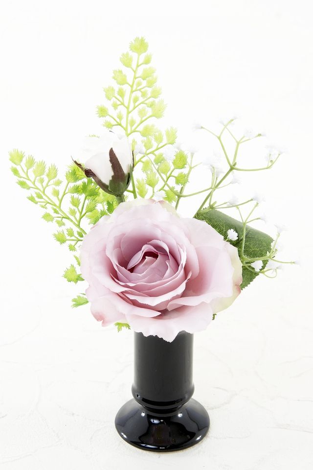 【アーティフィシャルフラワー・造花 お仏壇向け ミニ供花・1束タイプ】ローズガーデンシリーズ｜small funeral rose−A