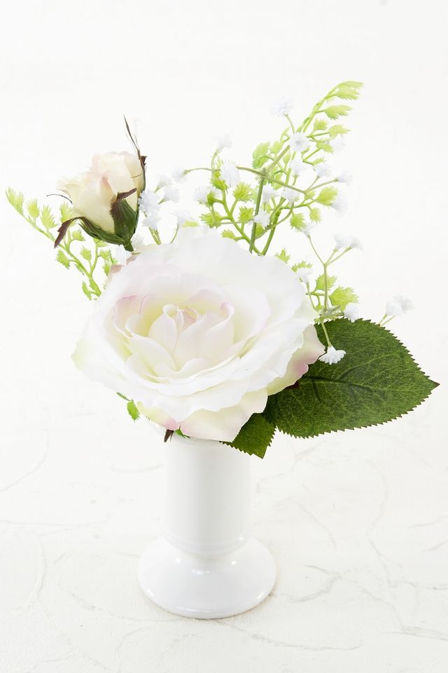 【アーティフィシャルフラワー・造花 お仏壇向け ミニ供花・1束タイプ】ローズガーデンシリーズ｜small funeral rose−A