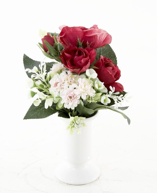 【アーティフィシャルフラワー・造花 お仏壇向け ミニ供花・1束タイプ】ローズガーデンシリーズ｜small funeral rose−B