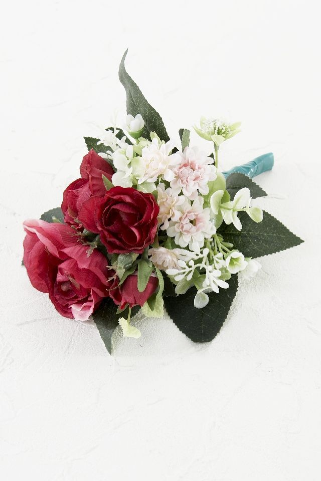 【アーティフィシャルフラワー・造花 お仏壇向け ミニ供花・1束タイプ】ローズガーデンシリーズ｜small funeral rose−B