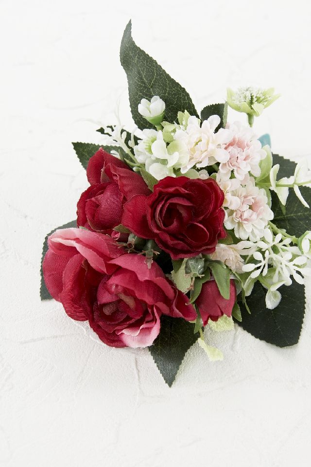 【アーティフィシャルフラワー・造花 お仏壇向け ミニ供花・1束タイプ】ローズガーデンシリーズ｜small funeral rose−B