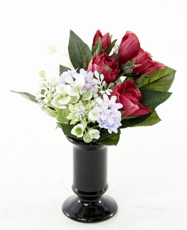 【アーティフィシャルフラワー・造花 お仏壇向け ミニ供花・1束タイプ】ローズガーデンシリーズ｜small funeral rose−B