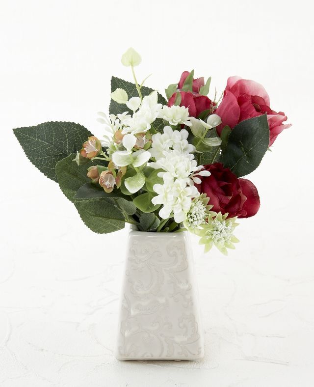 【アーティフィシャルフラワー・造花 お仏壇向け ミニ供花・1束タイプ】ローズガーデンシリーズ｜small funeral rose−B