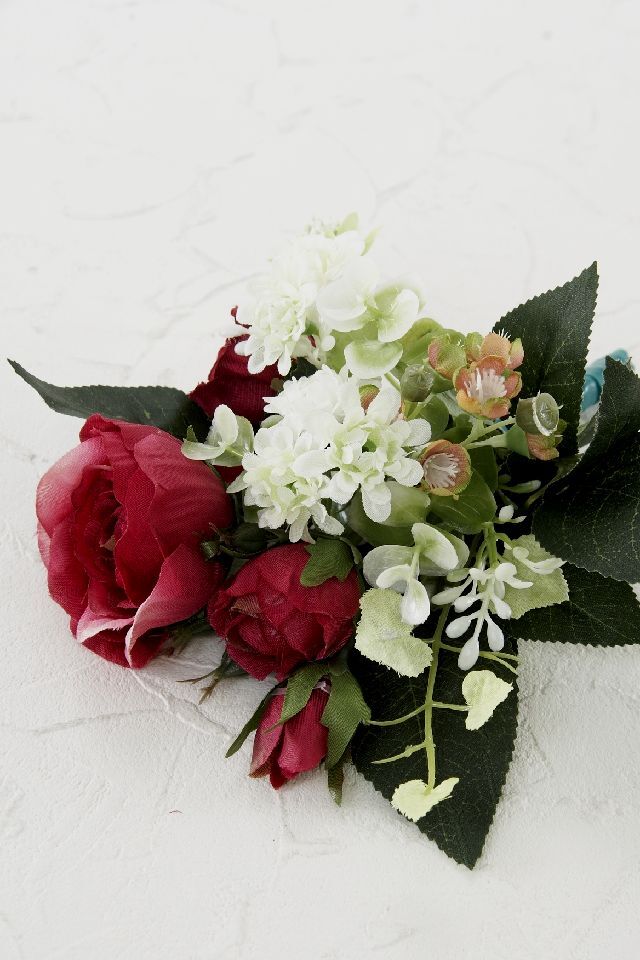 【アーティフィシャルフラワー・造花 お仏壇向け ミニ供花・1束タイプ】ローズガーデンシリーズ｜small funeral rose−B