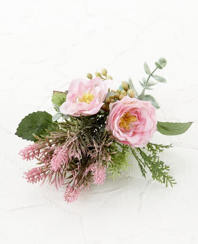 【アーティフィシャルフラワー・造花 お仏壇向け ミニ供花・1束タイプ】ローズガーデンシリーズ｜small funeral rose−C