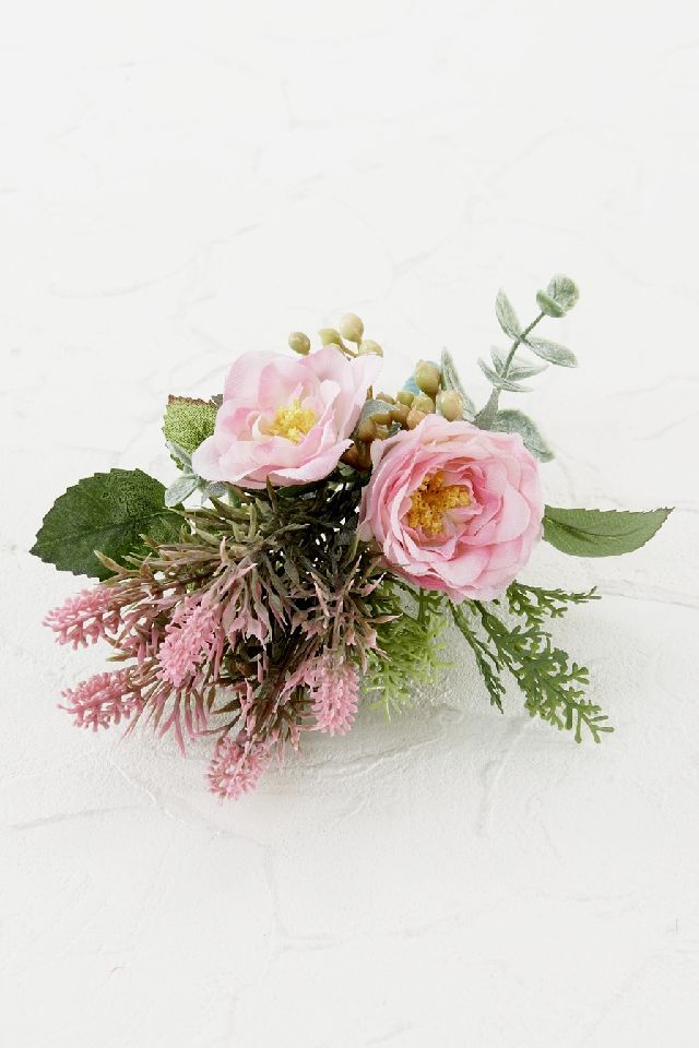 【アーティフィシャルフラワー・造花 お仏壇向け ミニ供花・1束タイプ】ローズガーデンシリーズ｜small funeral rose−C