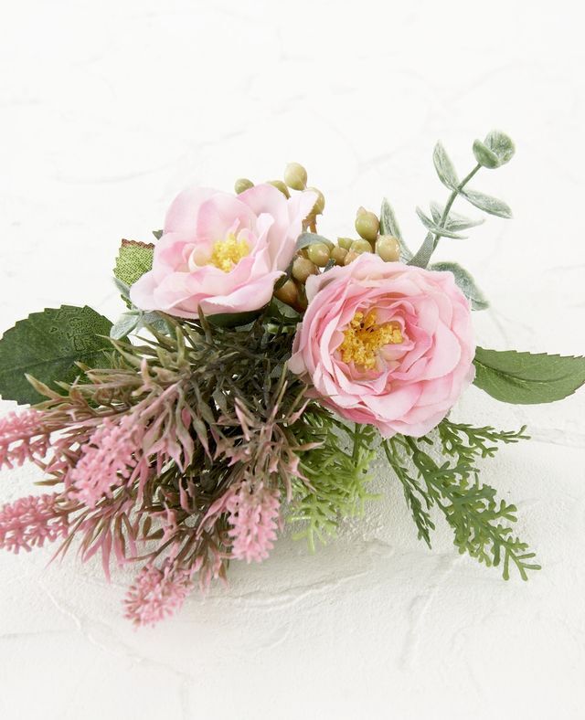 【アーティフィシャルフラワー・造花 お仏壇向け ミニ供花・1束タイプ】ローズガーデンシリーズ｜small funeral rose−C