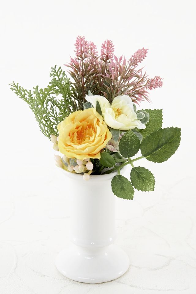 【アーティフィシャルフラワー・造花 お仏壇向け ミニ供花・1束タイプ】ローズガーデンシリーズ｜small funeral rose−C