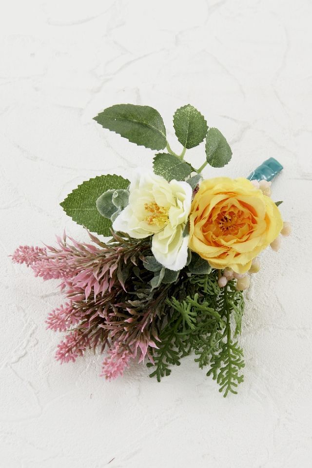【アーティフィシャルフラワー・造花 お仏壇向け ミニ供花・1束タイプ】ローズガーデンシリーズ｜small funeral rose−C