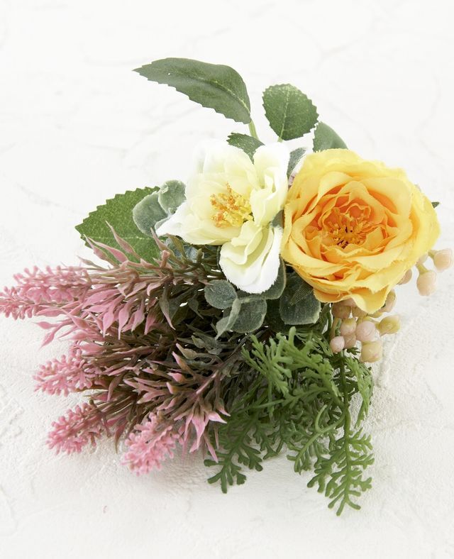 【アーティフィシャルフラワー・造花 お仏壇向け ミニ供花・1束タイプ】ローズガーデンシリーズ｜small funeral rose−C