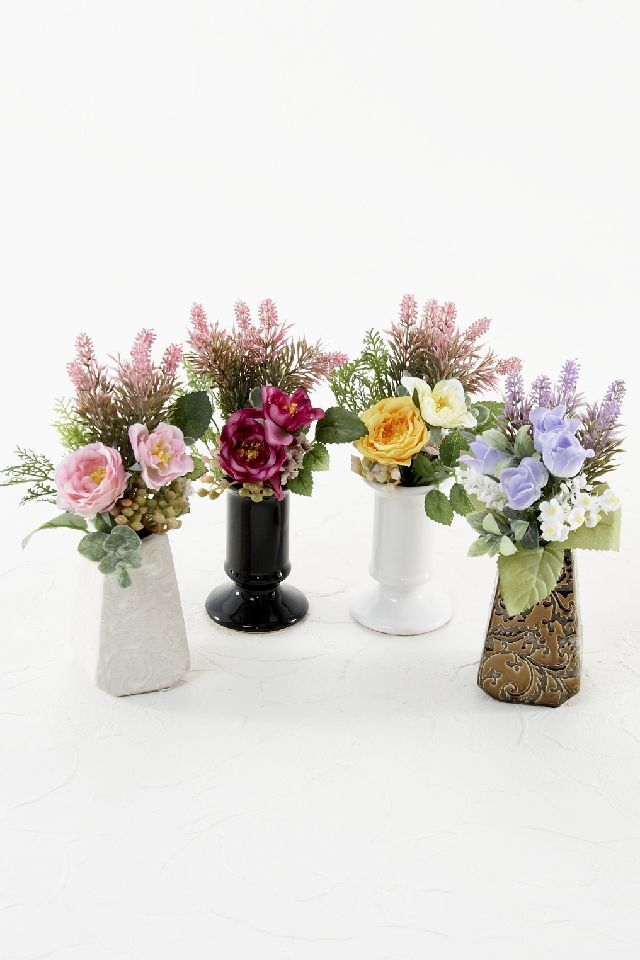 【アーティフィシャルフラワー・造花 お仏壇向け ミニ供花・1束タイプ】ローズガーデンシリーズ｜small funeral rose−C