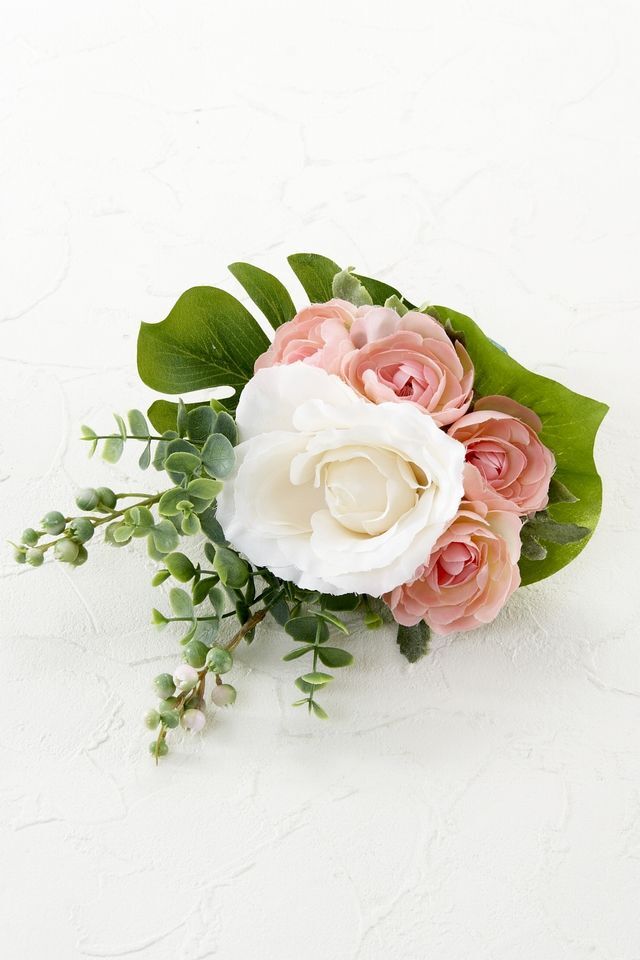 【アーティフィシャルフラワー・造花 お仏壇向け ミニ供花・1束タイプ】ローズガーデンシリーズ｜small funeral rose−E
