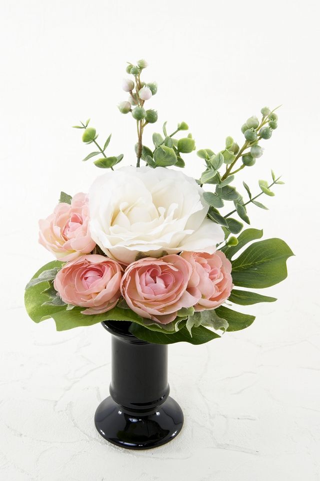 【アーティフィシャルフラワー・造花 お仏壇向け ミニ供花・1束タイプ】ローズガーデンシリーズ｜small funeral rose−E