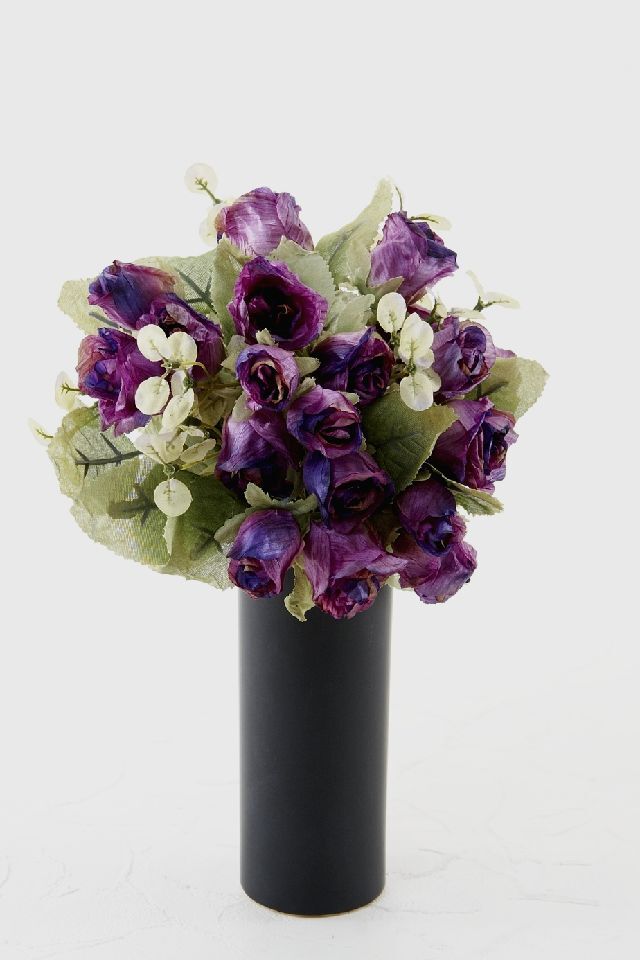 【アーティフィシャルフラワー・造花 お仏壇向け仏花 供花・1束タイプ】ローズガーデンシリーズ｜funeral rose−H